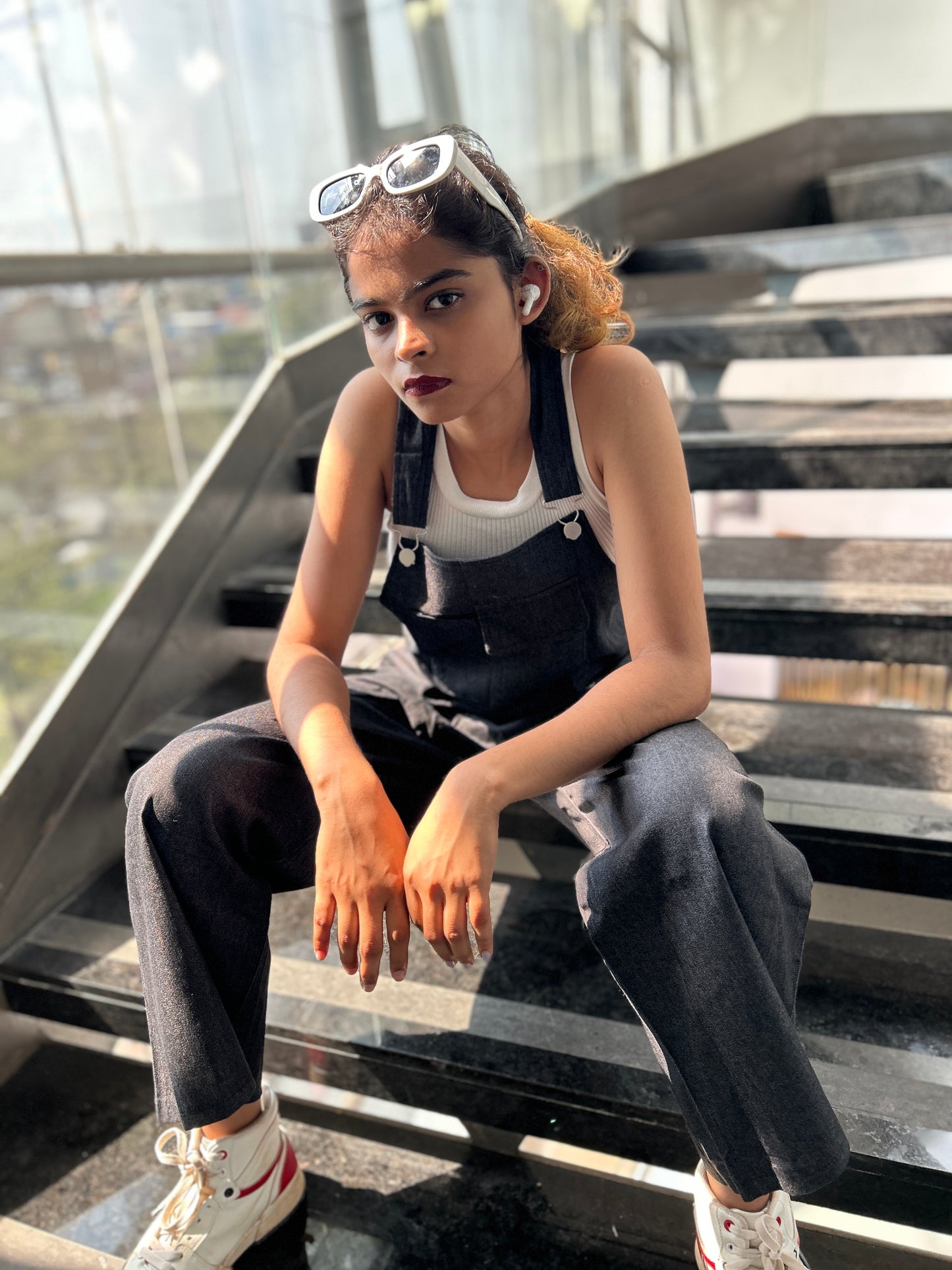 Ripped Dungaree Co-ord Set