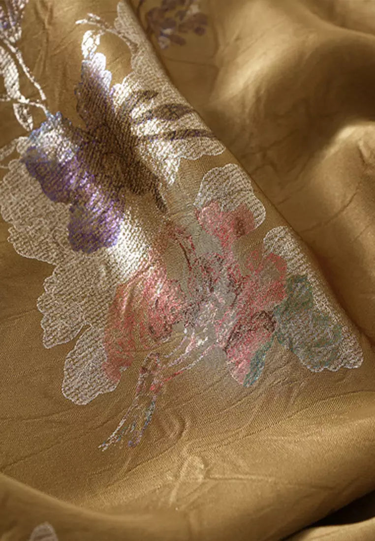 Patterned Satin Skirt