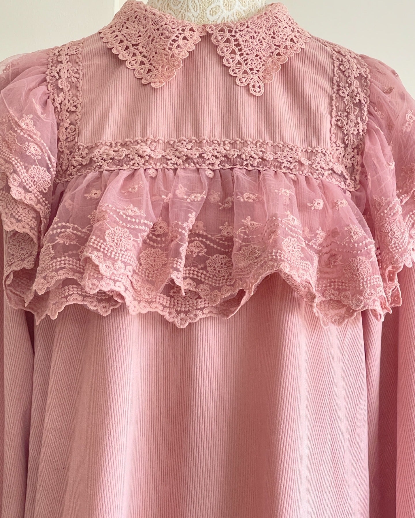 Coral Lace Blouse