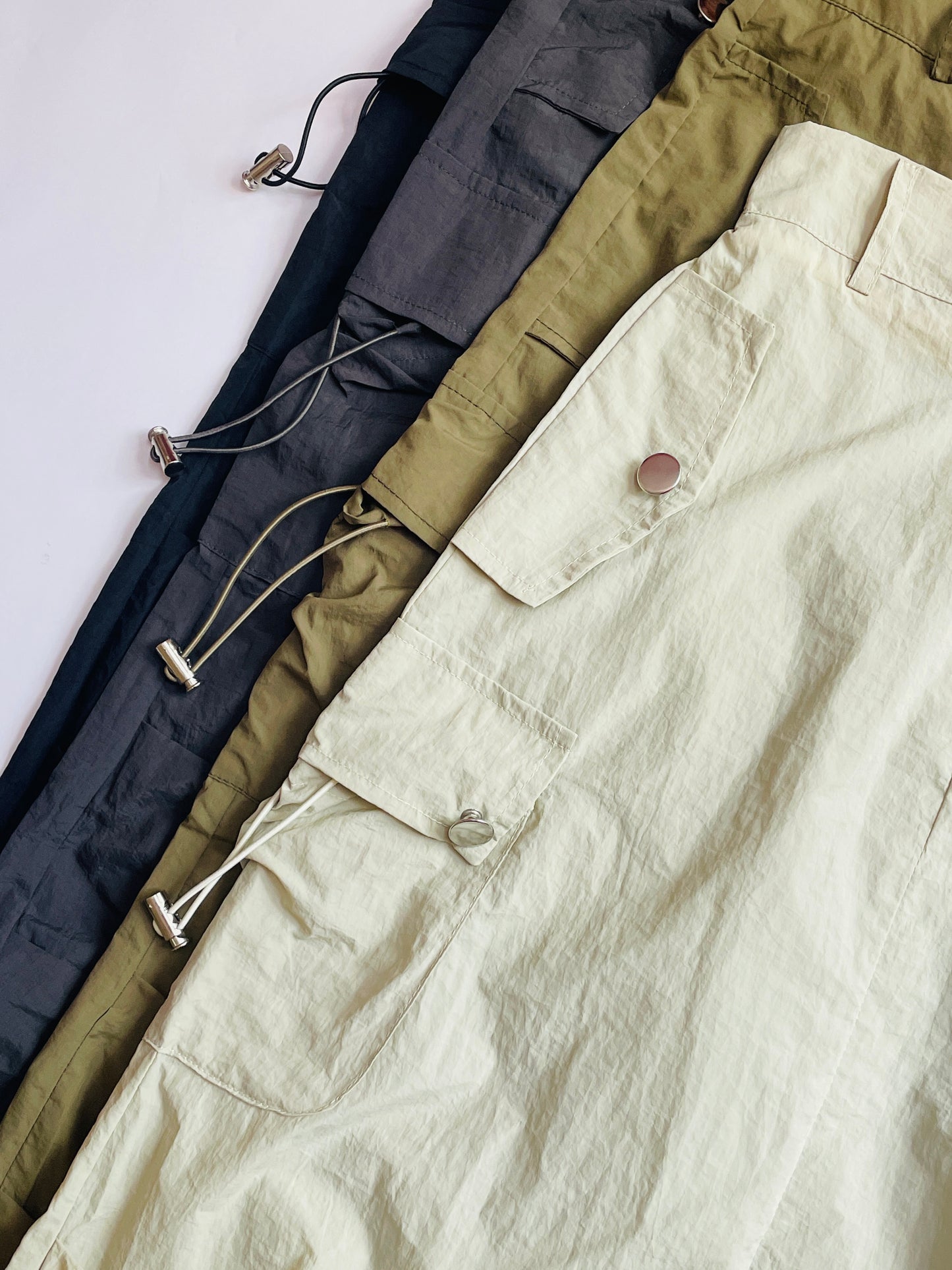 Parachute cargo long skirt