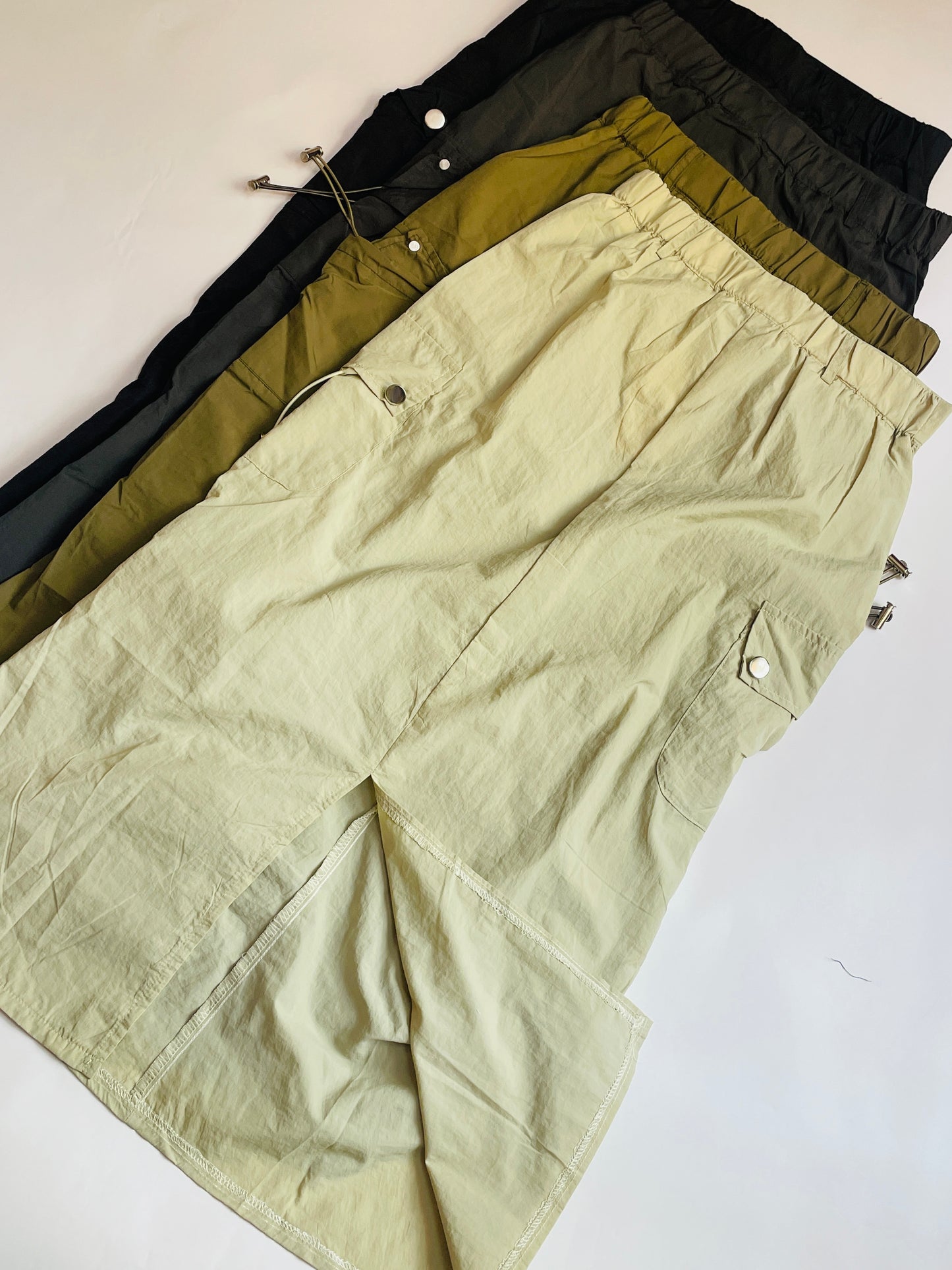 Parachute cargo long skirt