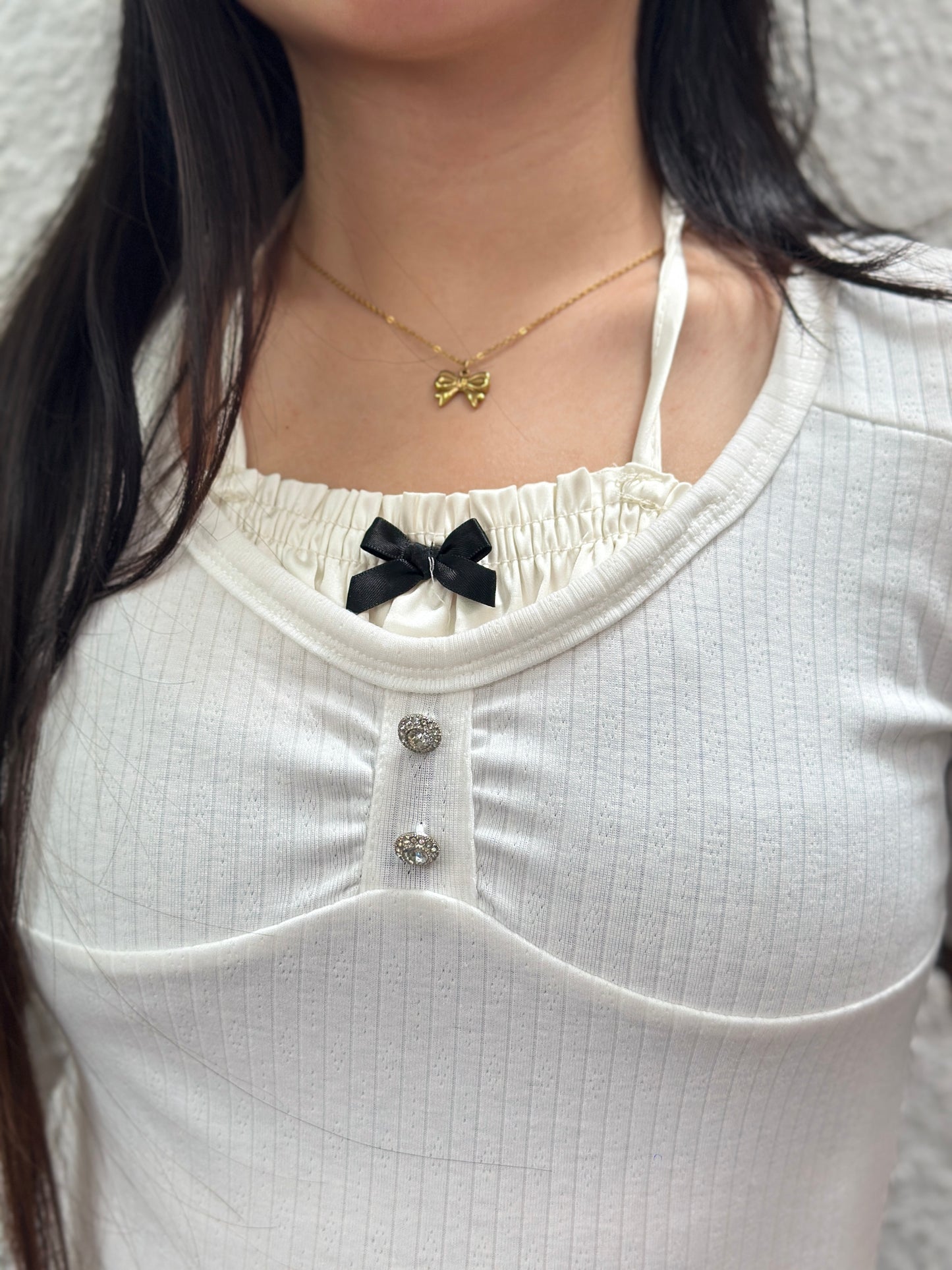 Tie Neck Lace Top