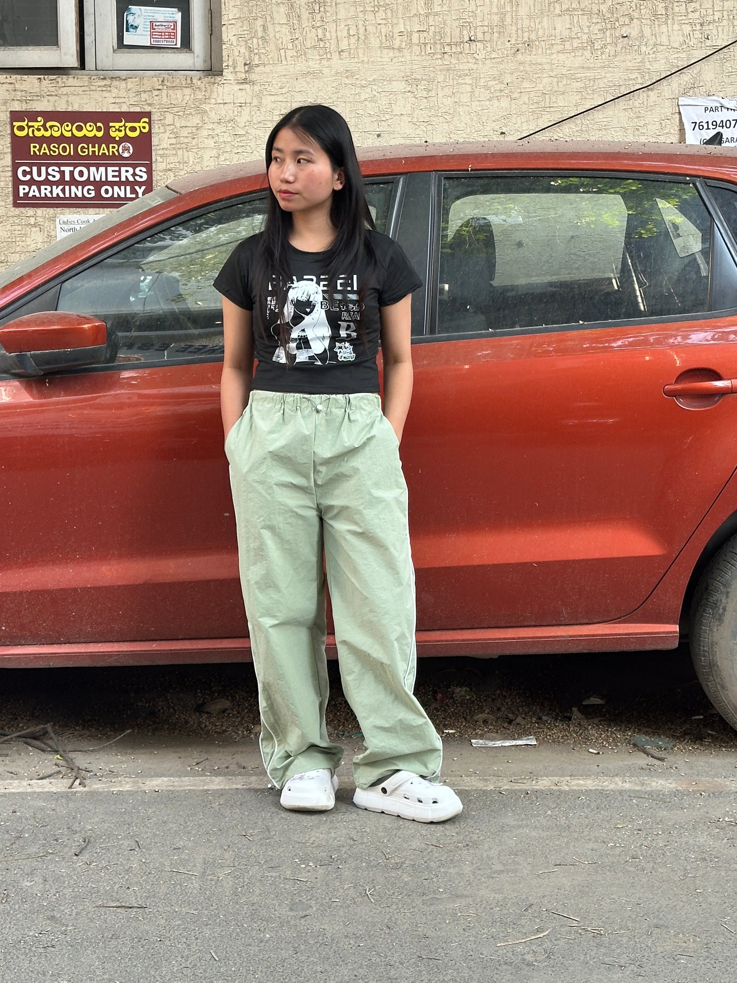 Dual Shade Nylon Parachute Trouser