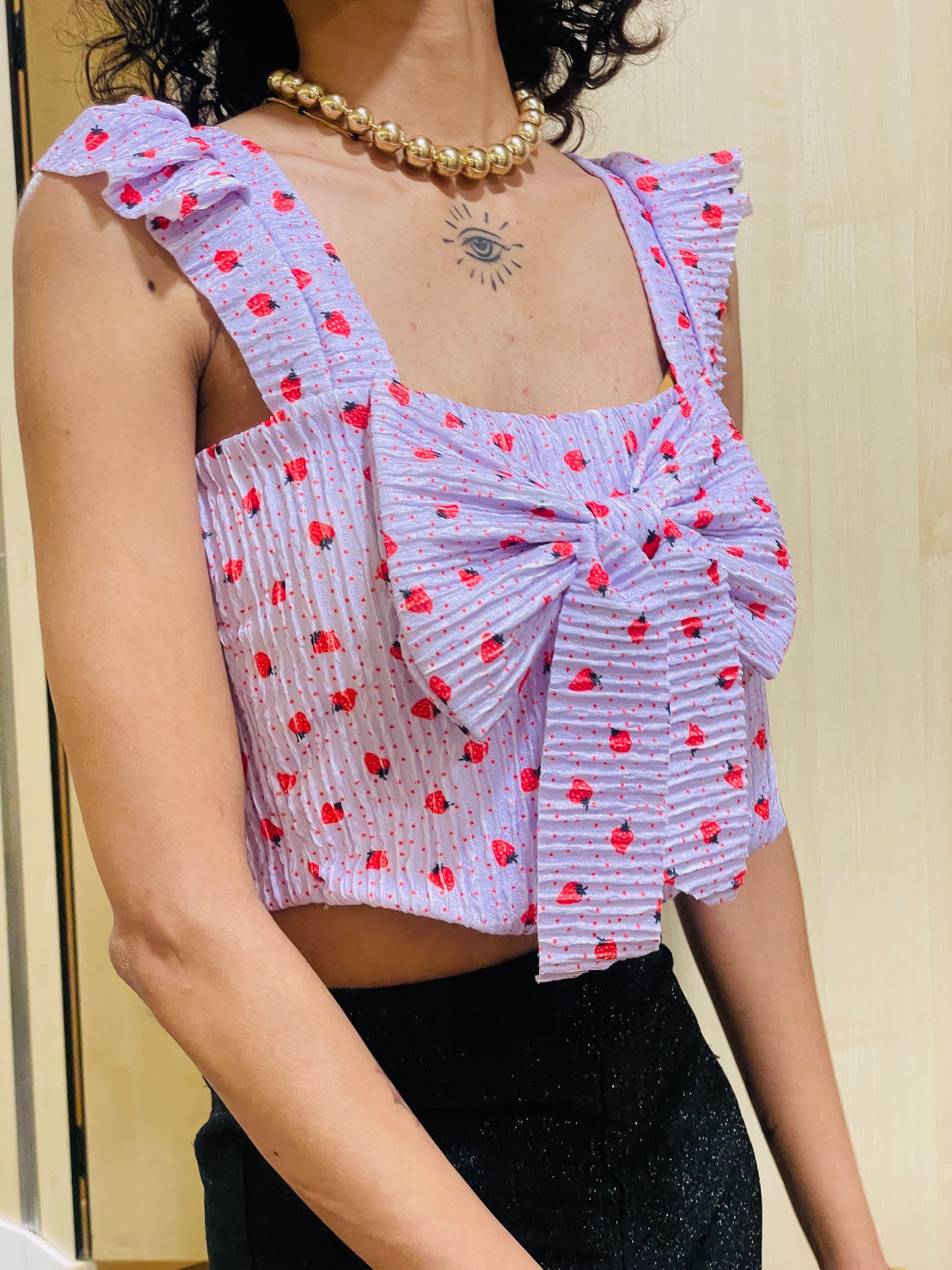 Strawberry Bow Top