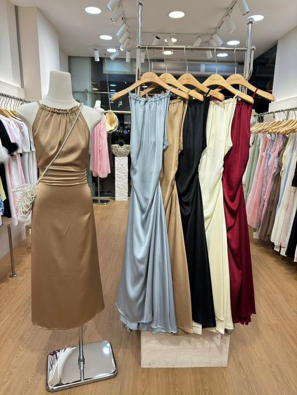 Tiered Cutout Dress Mocha Brown