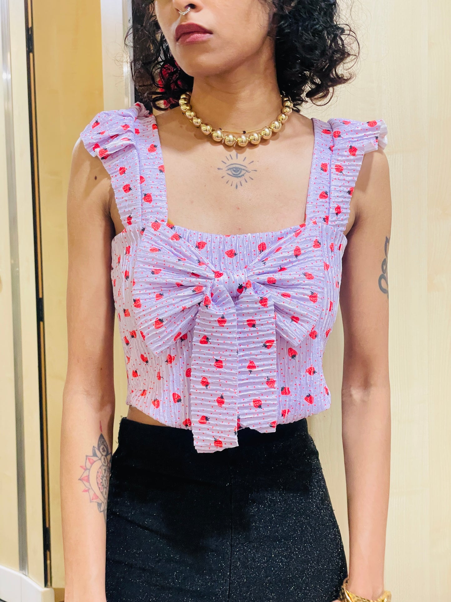 Strawberry Bow Top
