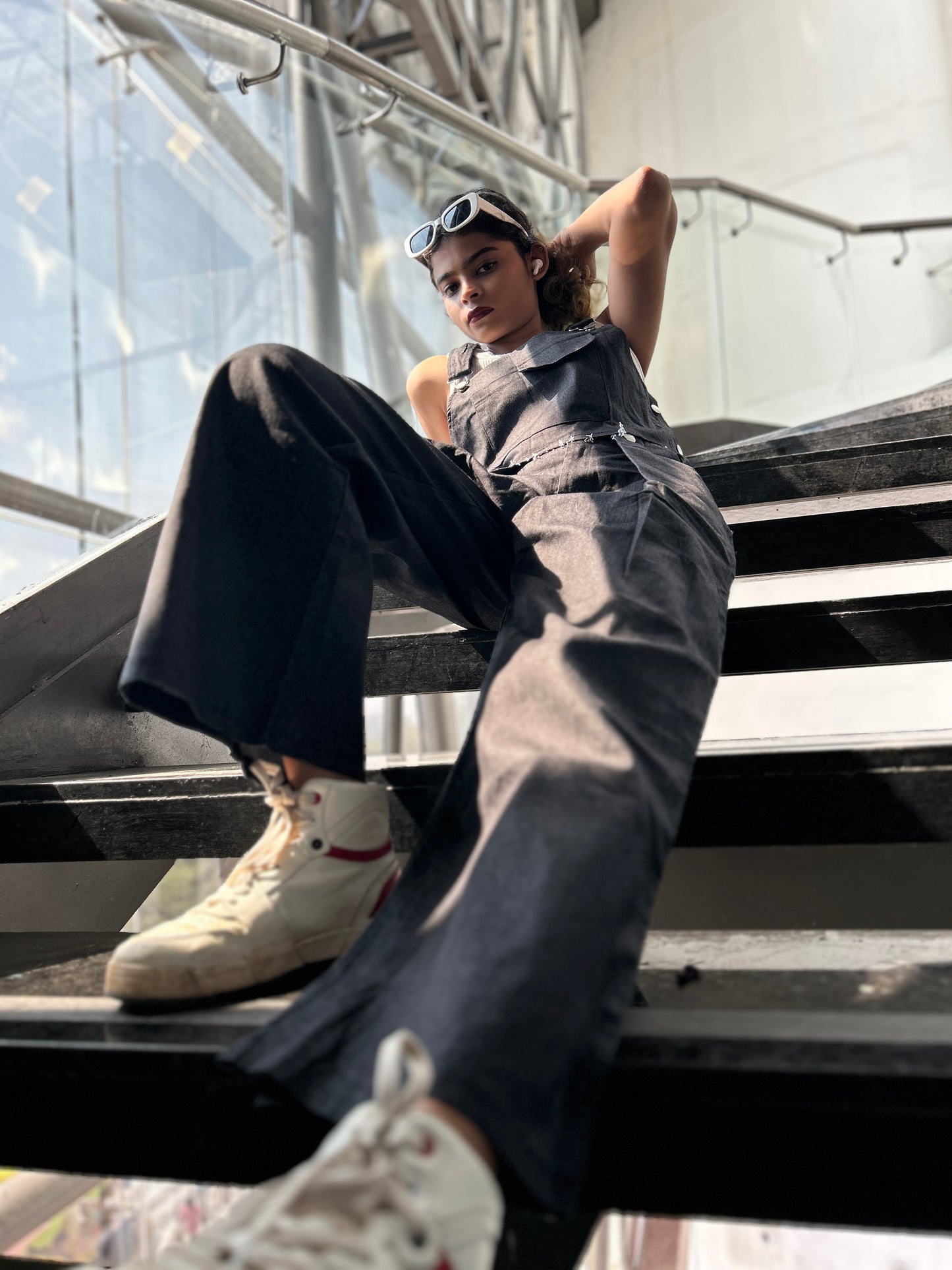 Ripped Dungaree Co-ord Set