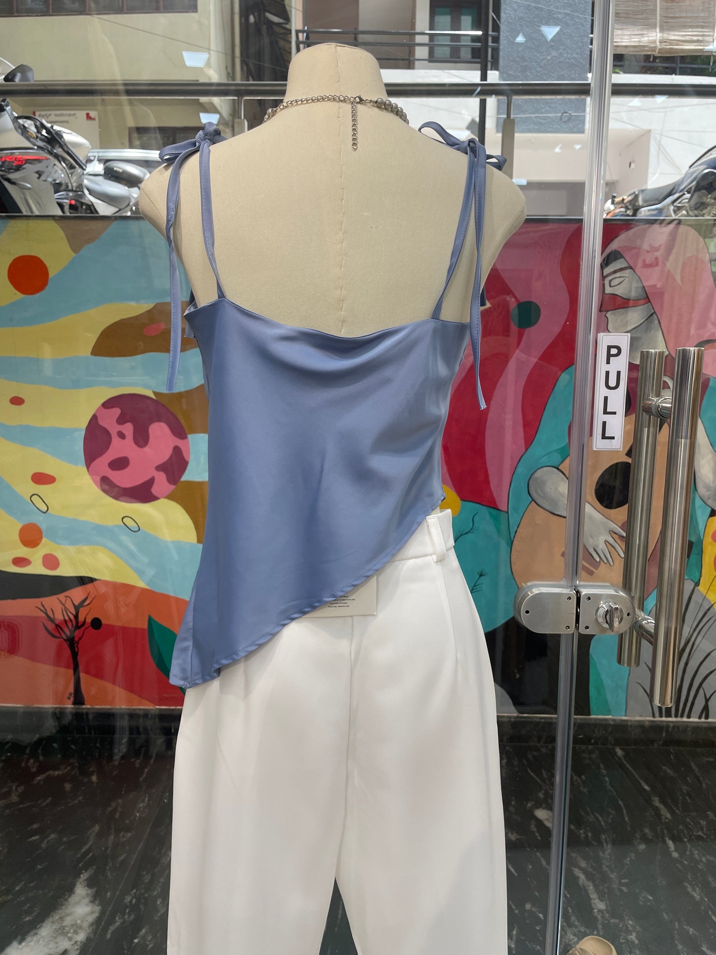 Cowl Neck Satin Top