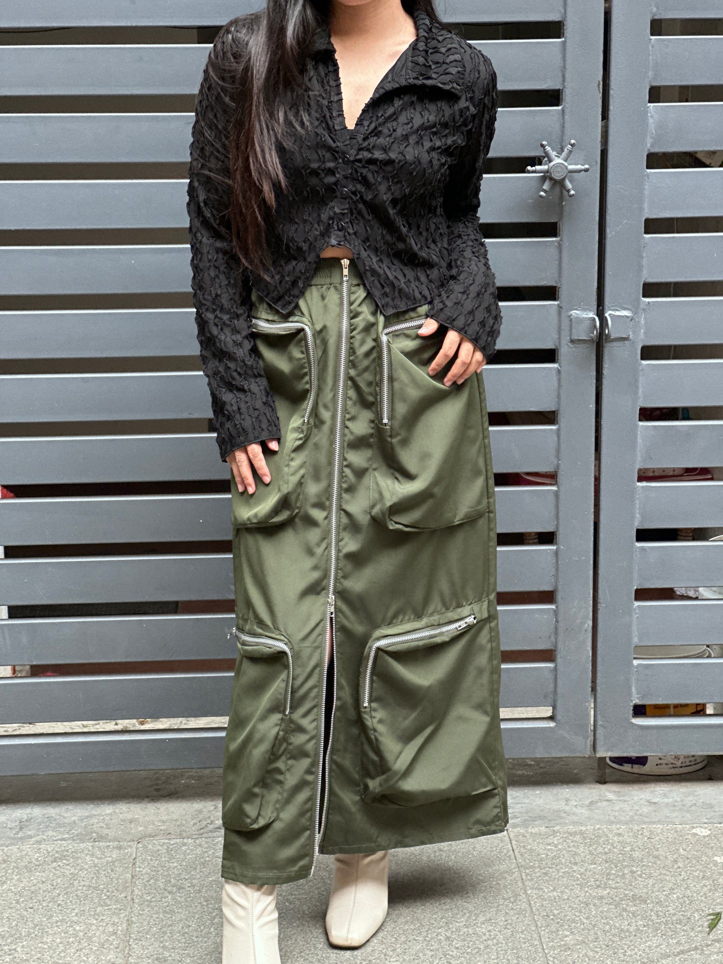 Premium Cargo Zipper Skirt