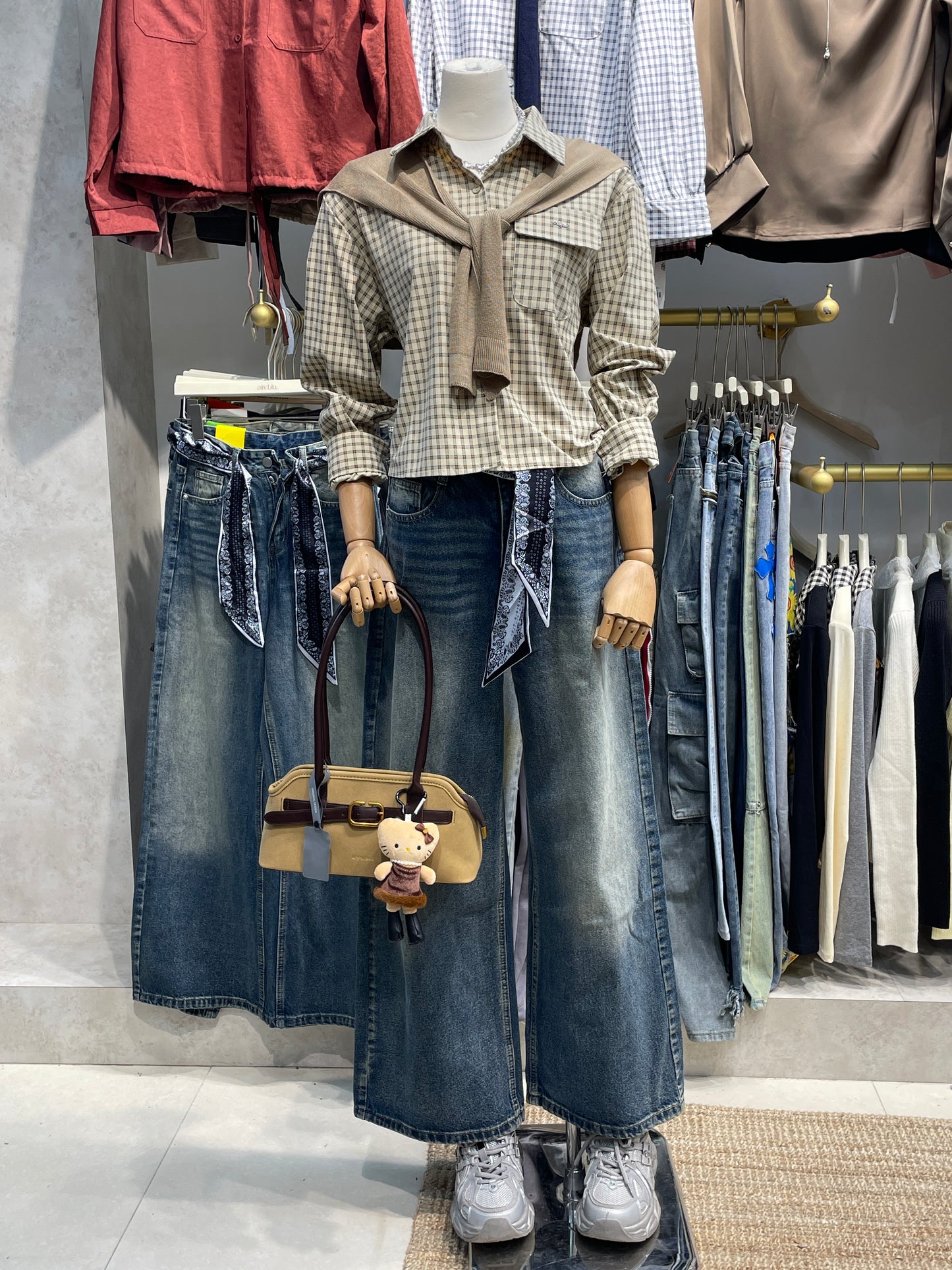 Korean Checkered Layered Shirt