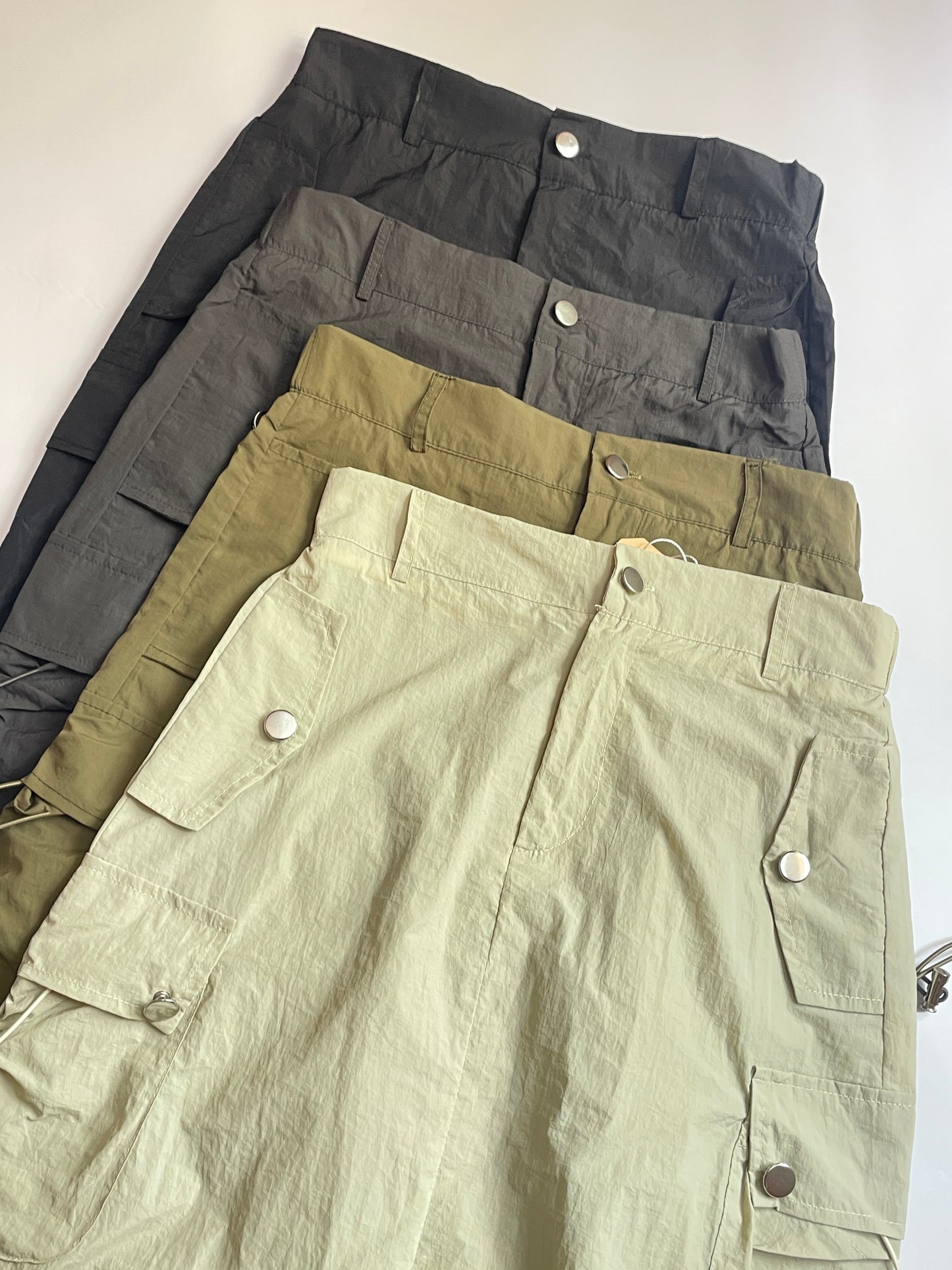 Parachute cargo long skirt