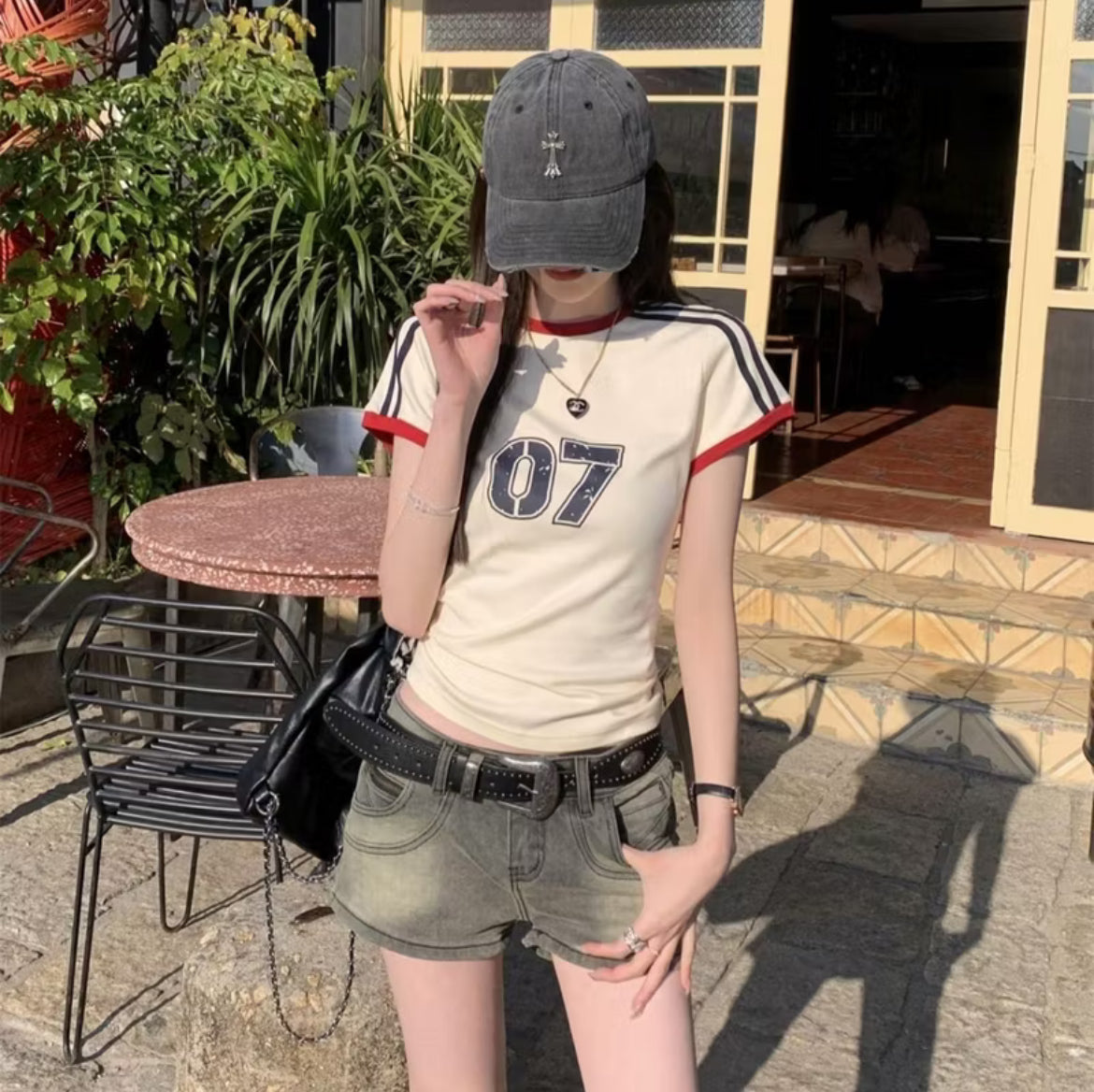 Low-Waisted Fitted Tee