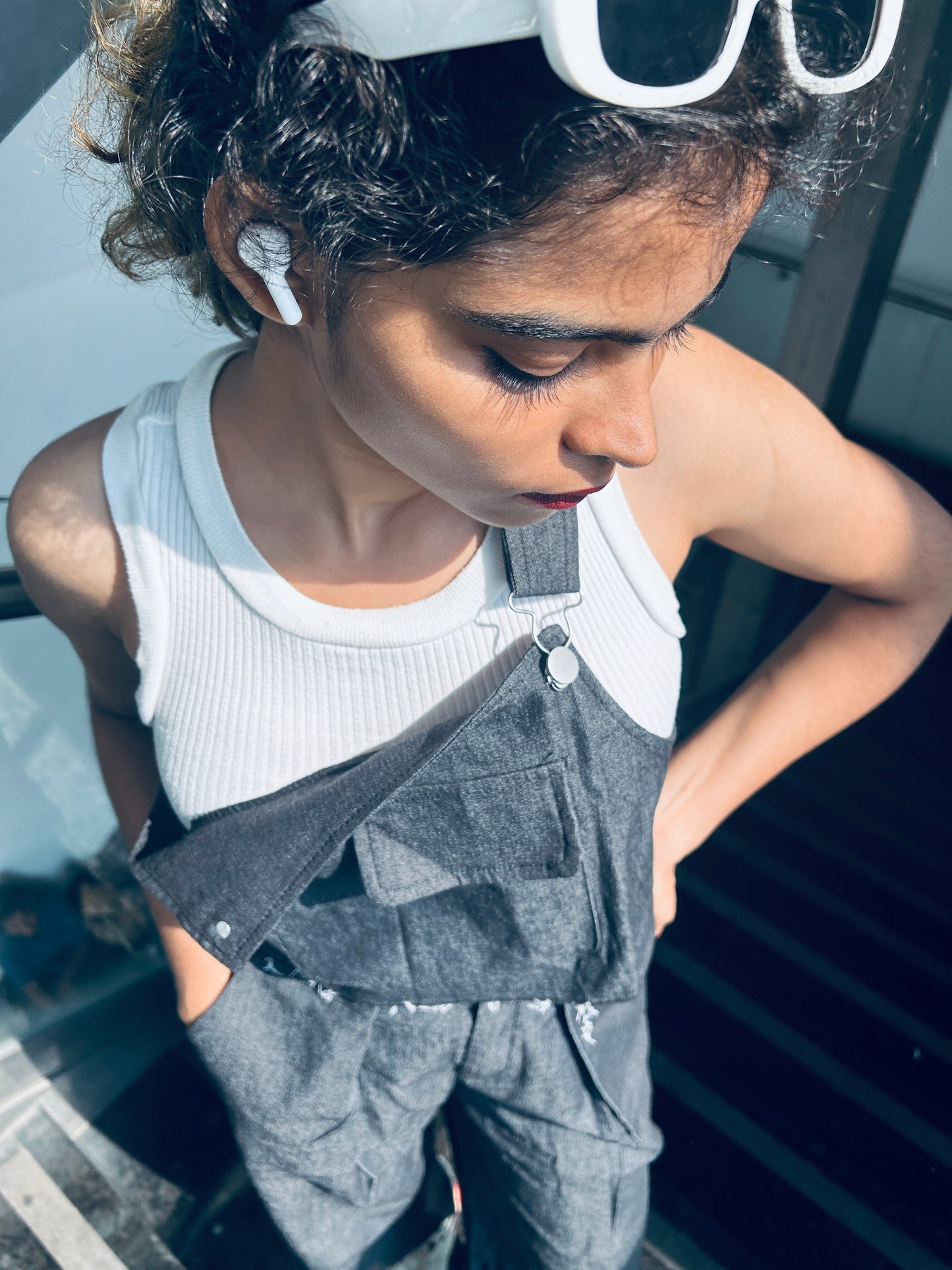 Ripped Dungaree Co-ord Set