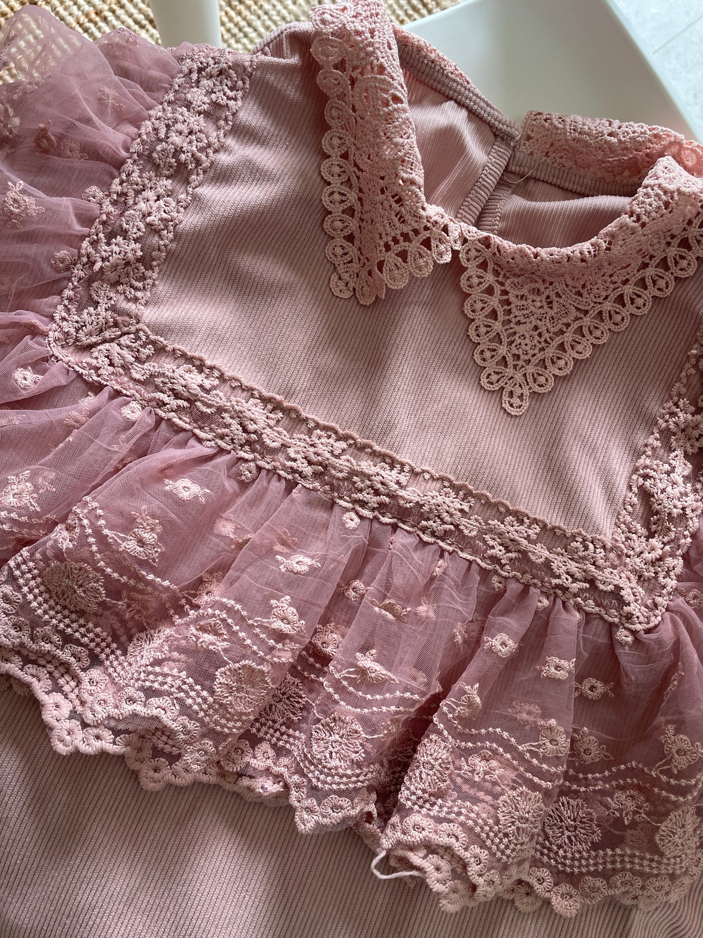 Coral Lace Blouse