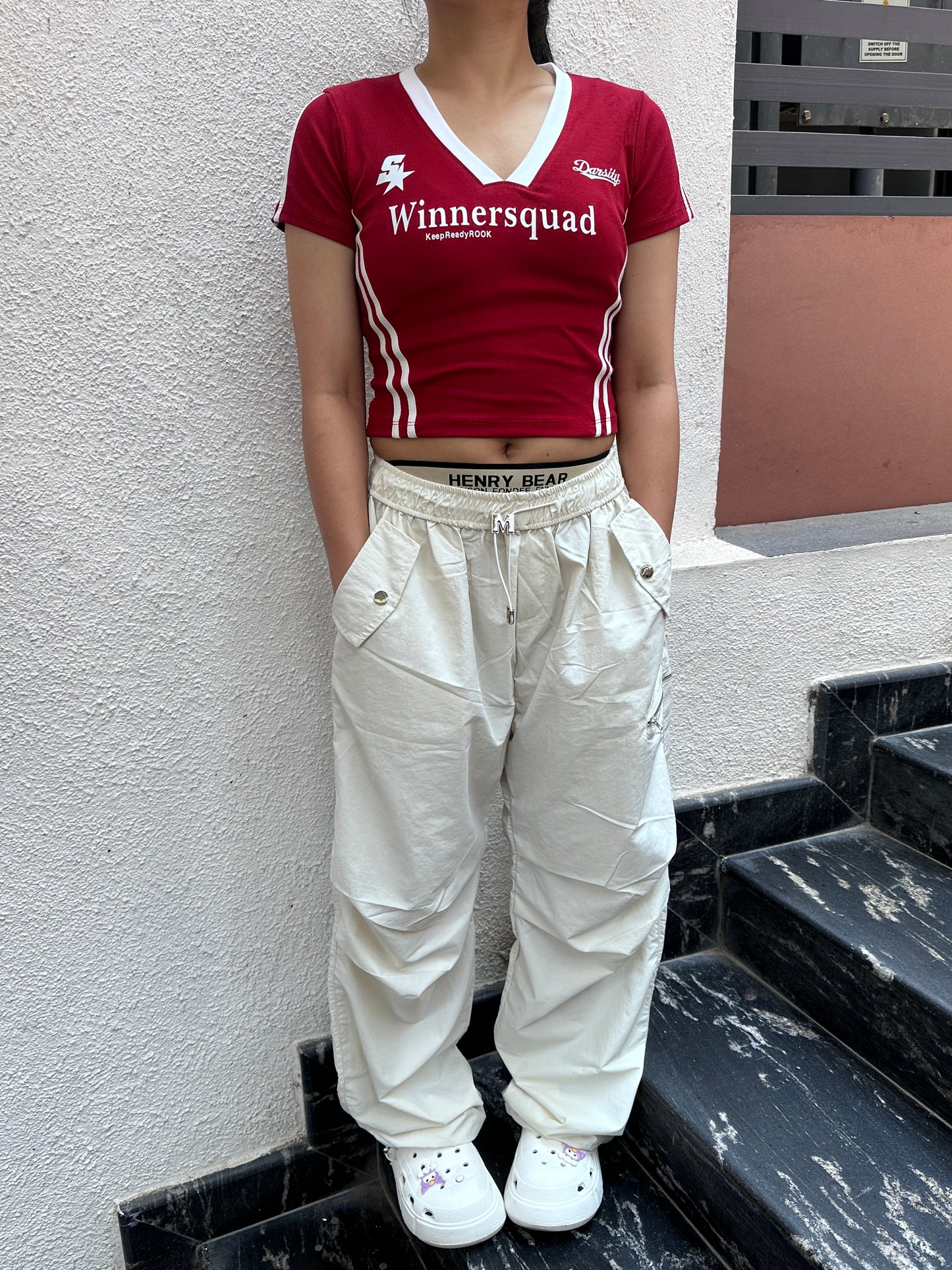 Crop Fitted Jersey Tee