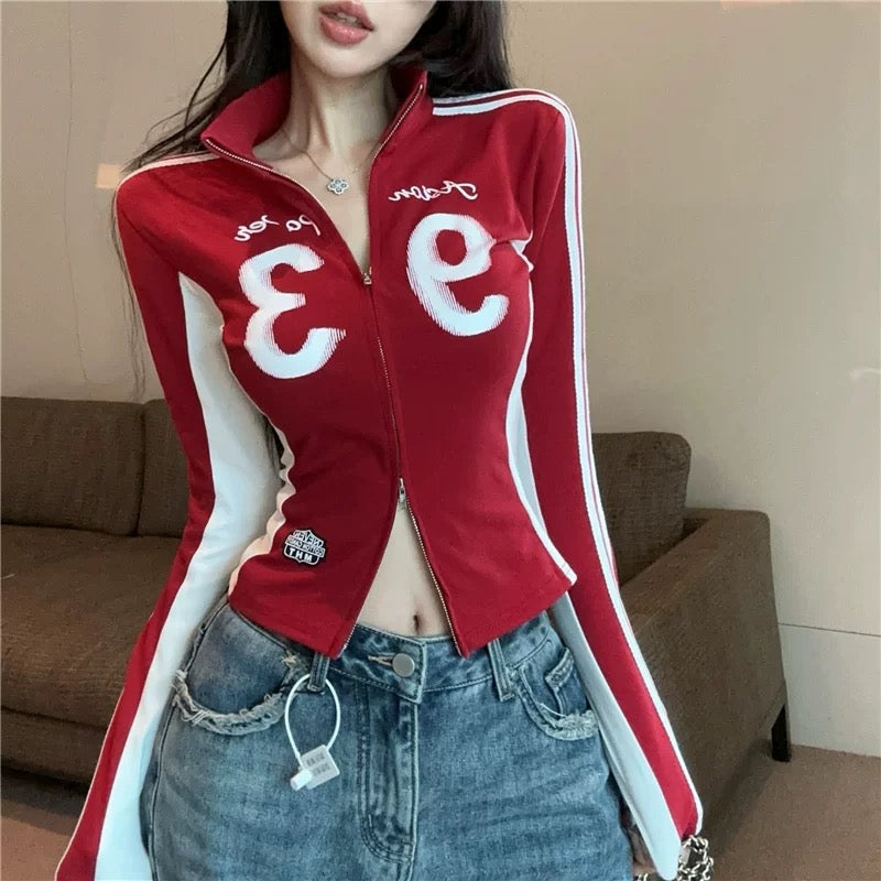 Two-Way Zipper Jacket Top