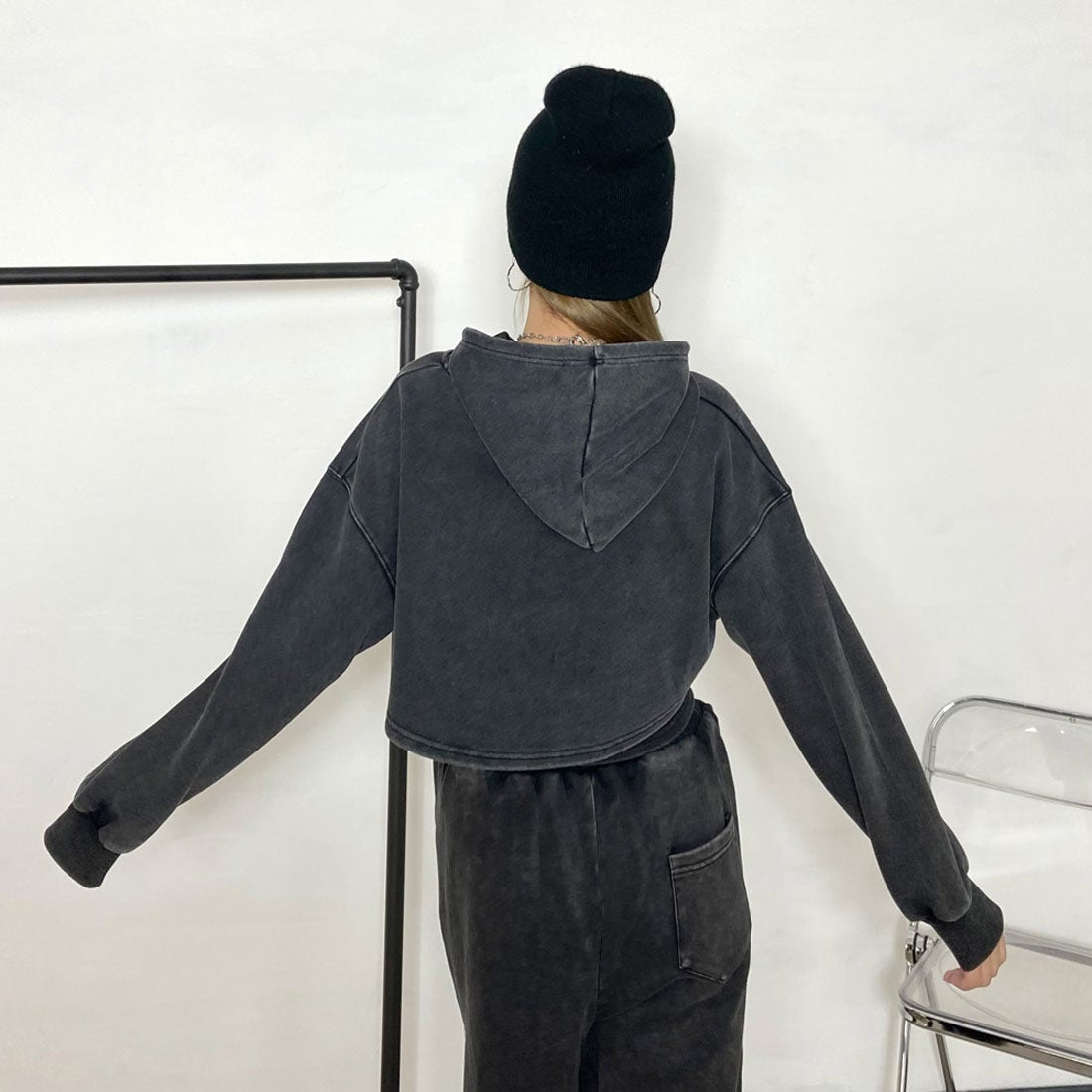 Corset Top with cropped hoodie