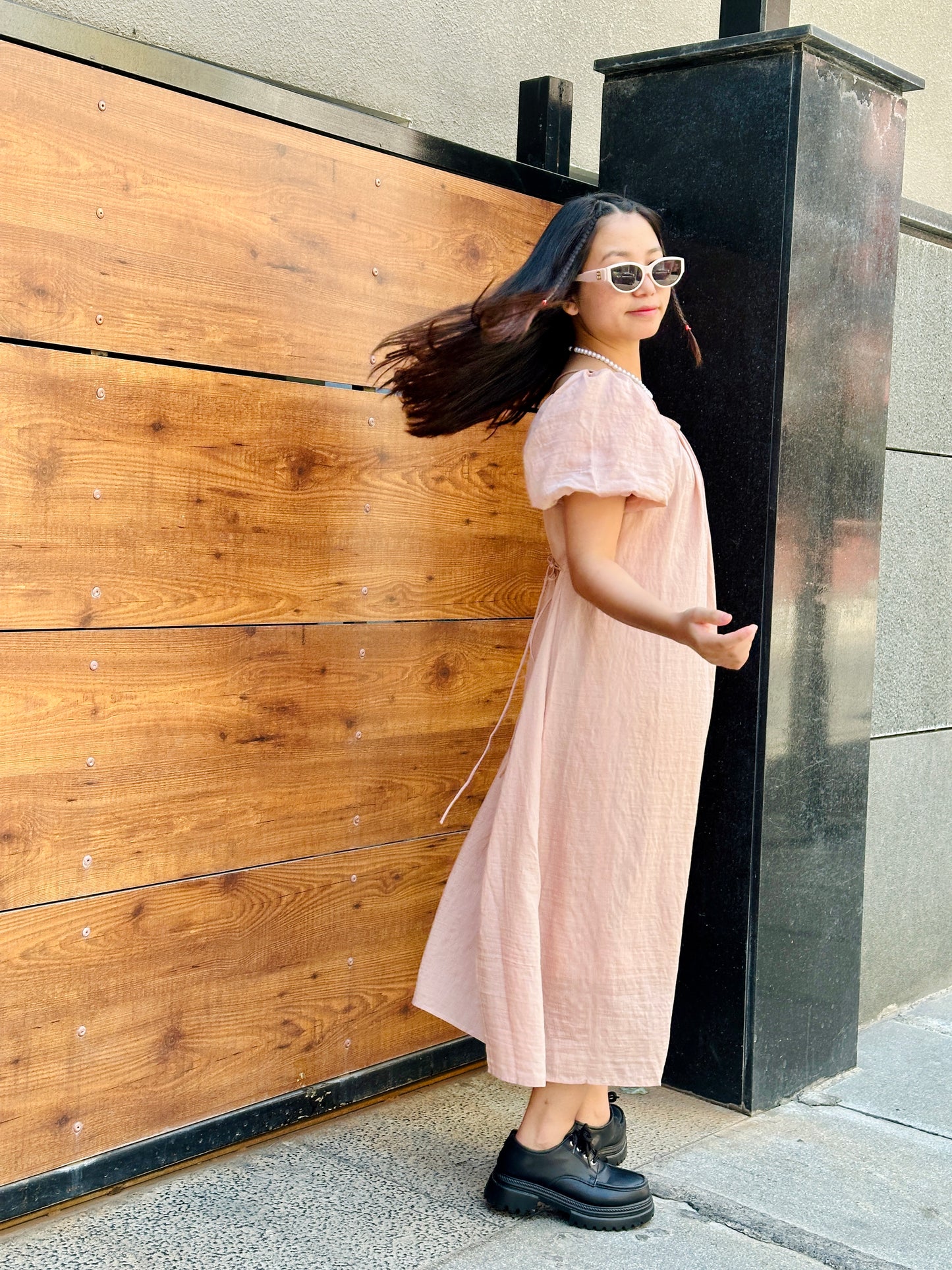 Relaxed Puff sleeved Maxi Dress