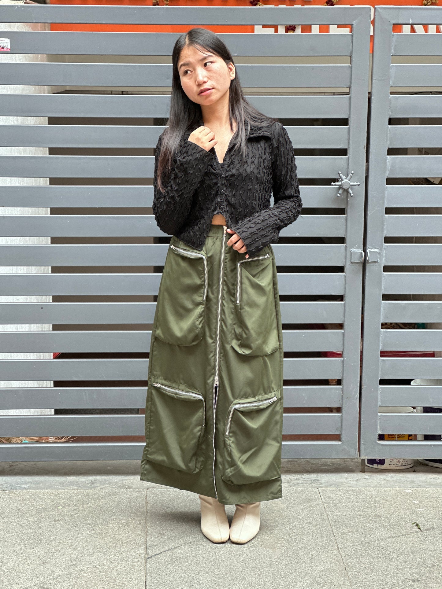 Premium Cargo Zipper Skirt