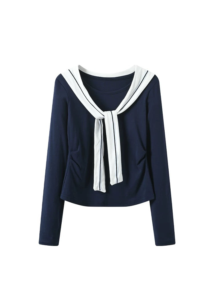 Sailor Tie Long-Sleeve Tee