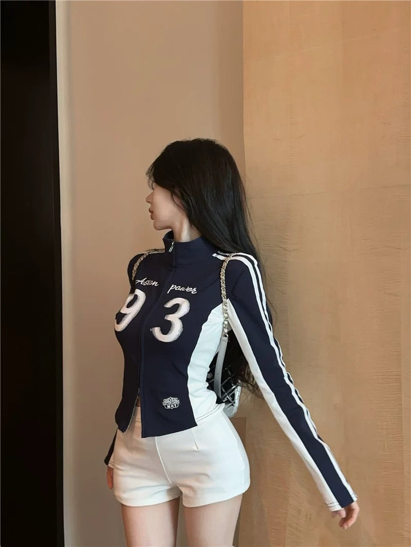 Two-Way Zipper Jacket Top