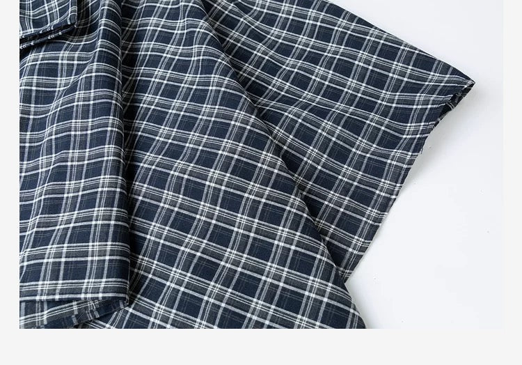 Fall Asymmetric Checkered Midi Skirt