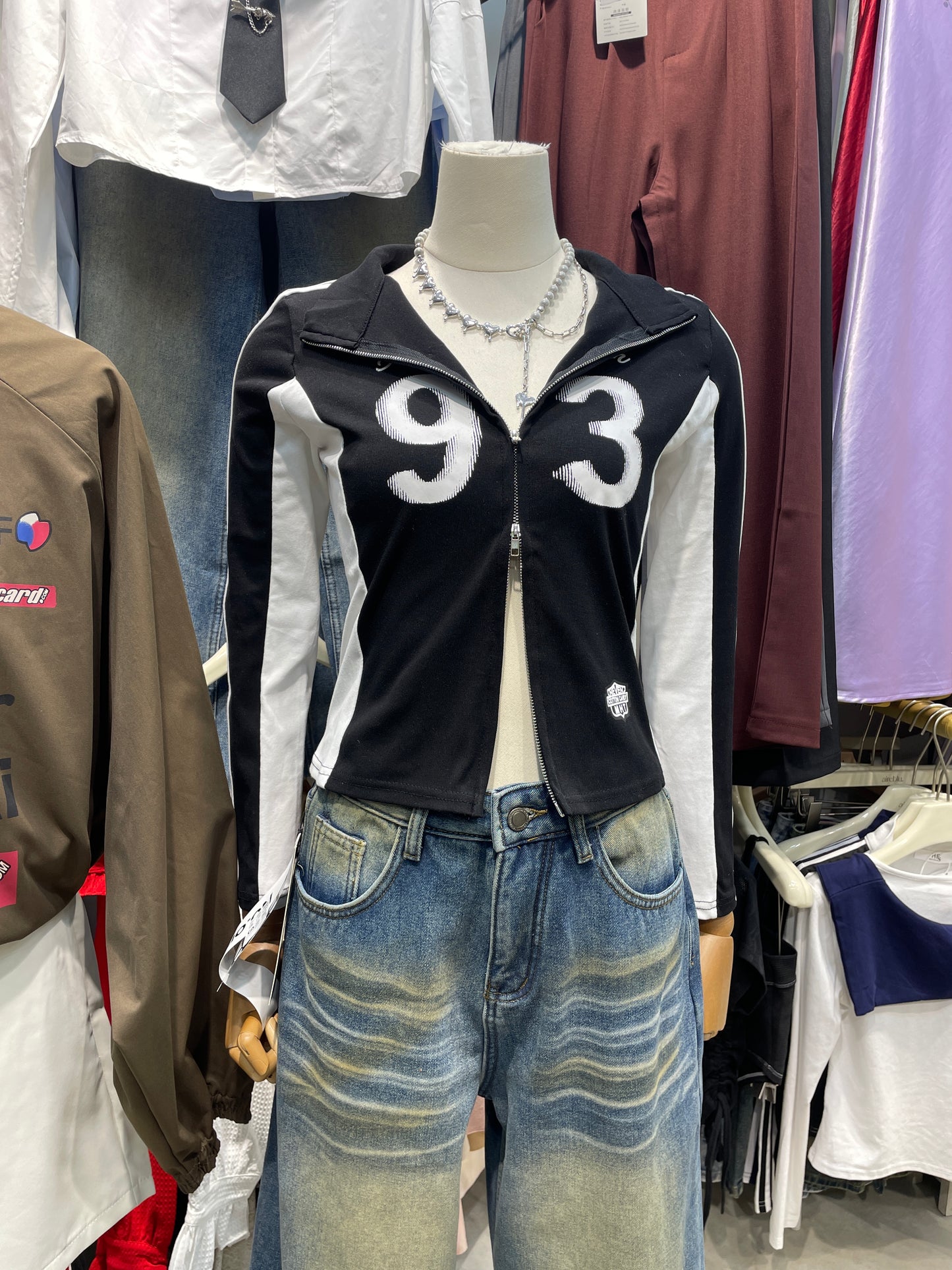 Two-Way Zipper Jacket Top