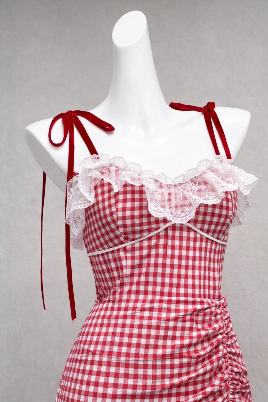 Cherry Picnic Lace Midi Dress