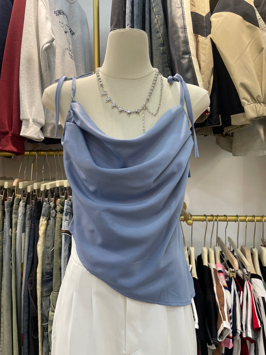 Cowl Neck Satin Top