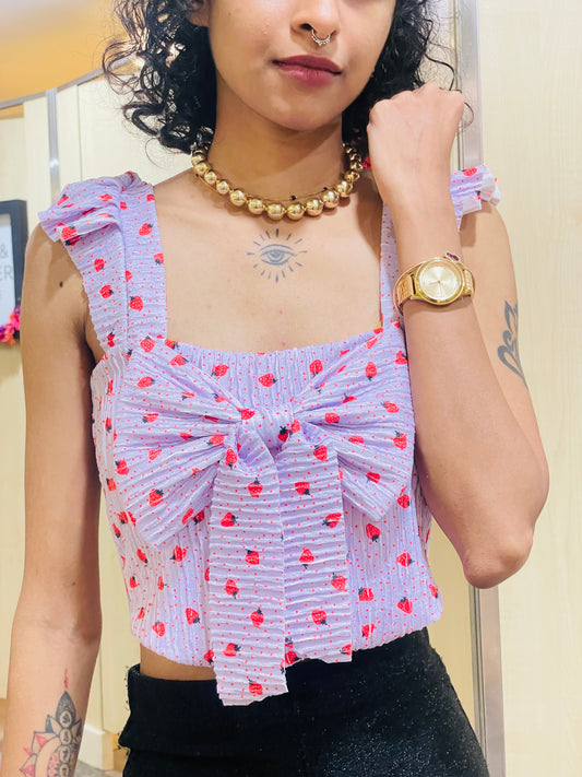 Strawberry Bow Top