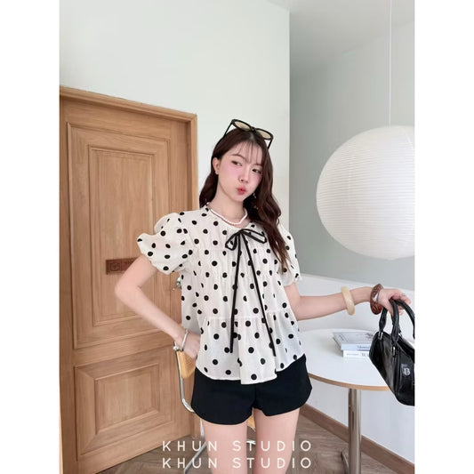 Noir Polka Top