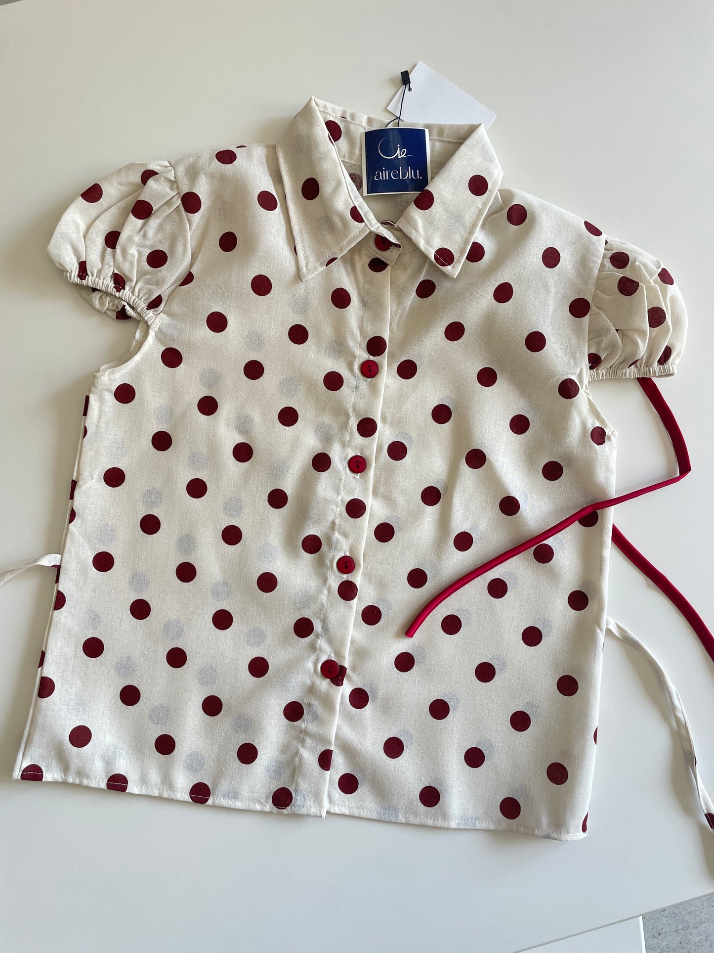 Ruby Polka Tie-Up Top ❤️