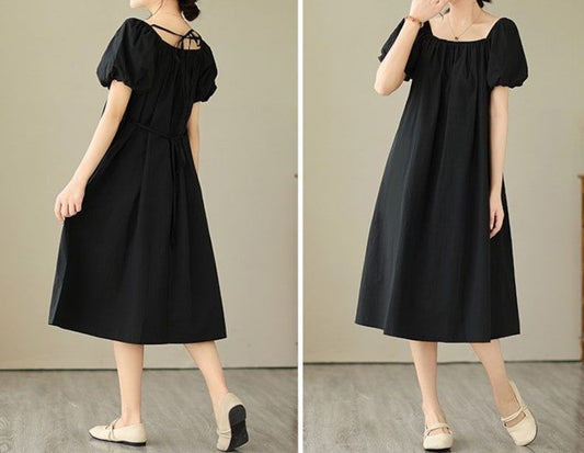 Relaxed Puff sleeved Maxi Dress