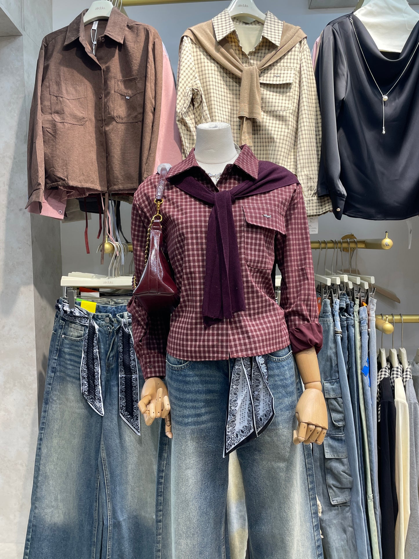 Korean Checkered Layered Shirt