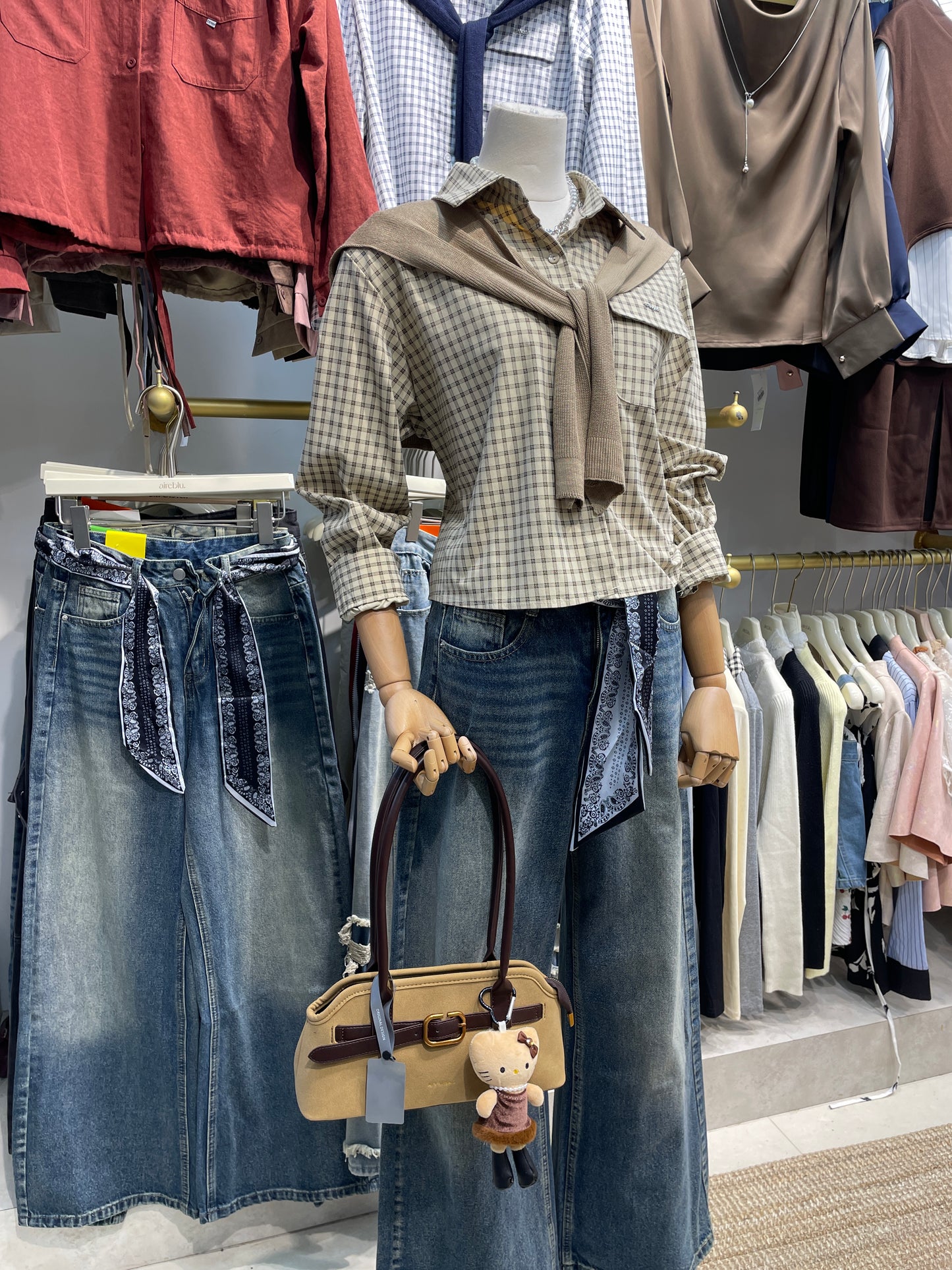 Korean Checkered Layered Shirt