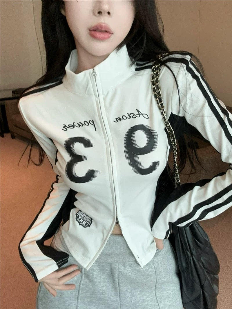 Two-Way Zipper Jacket Top