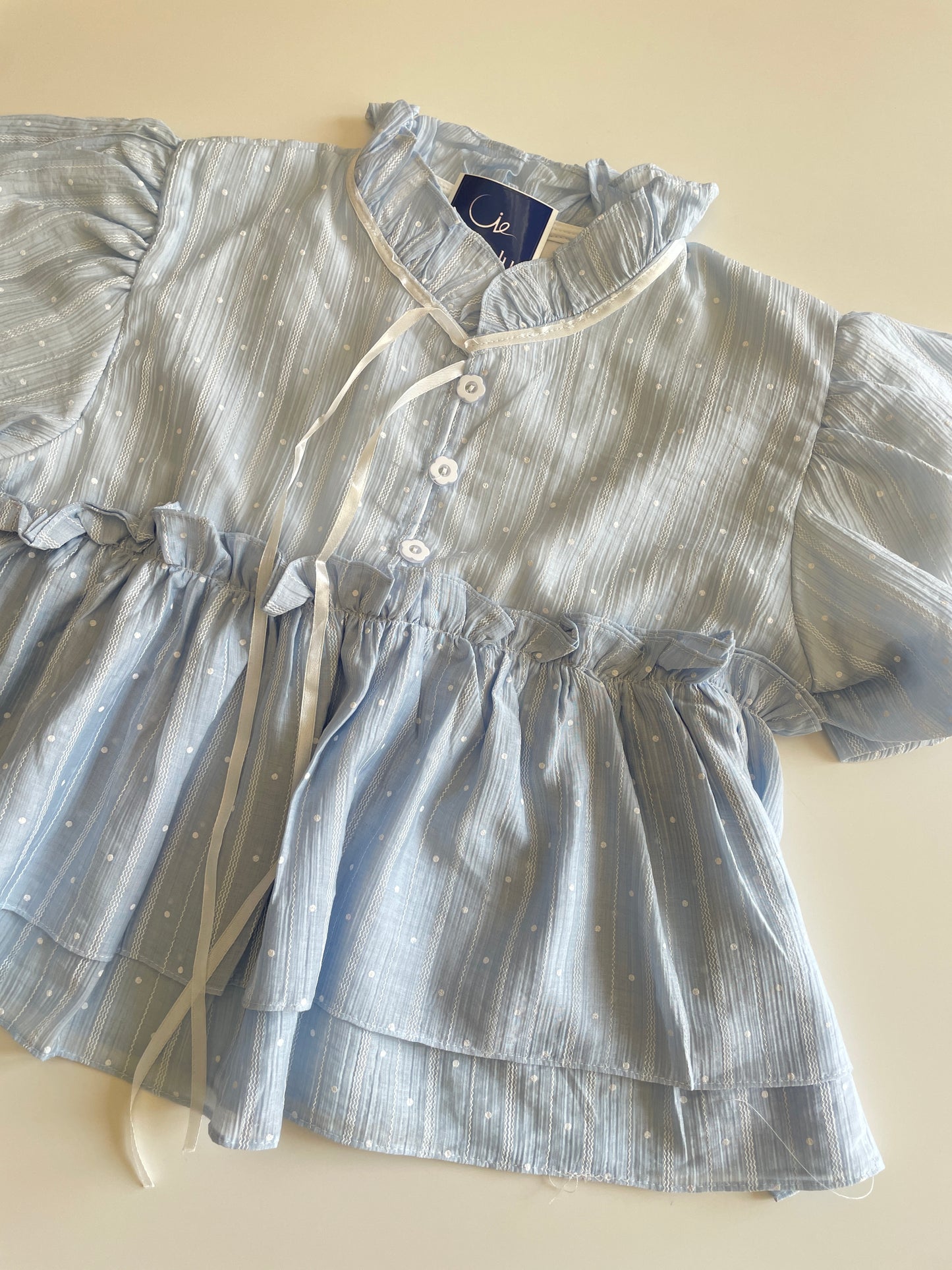 Baby Blue Frill Top