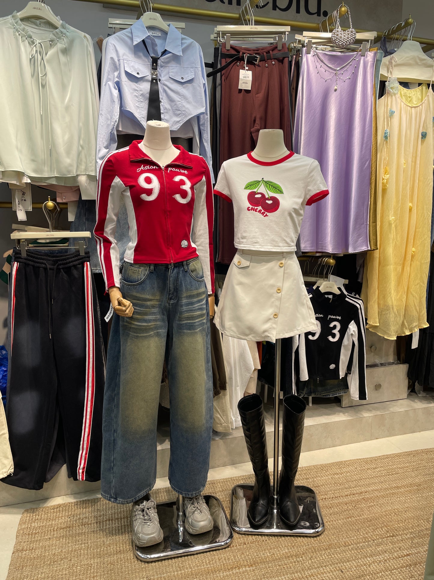 Fleece Wide-Leg Jeans