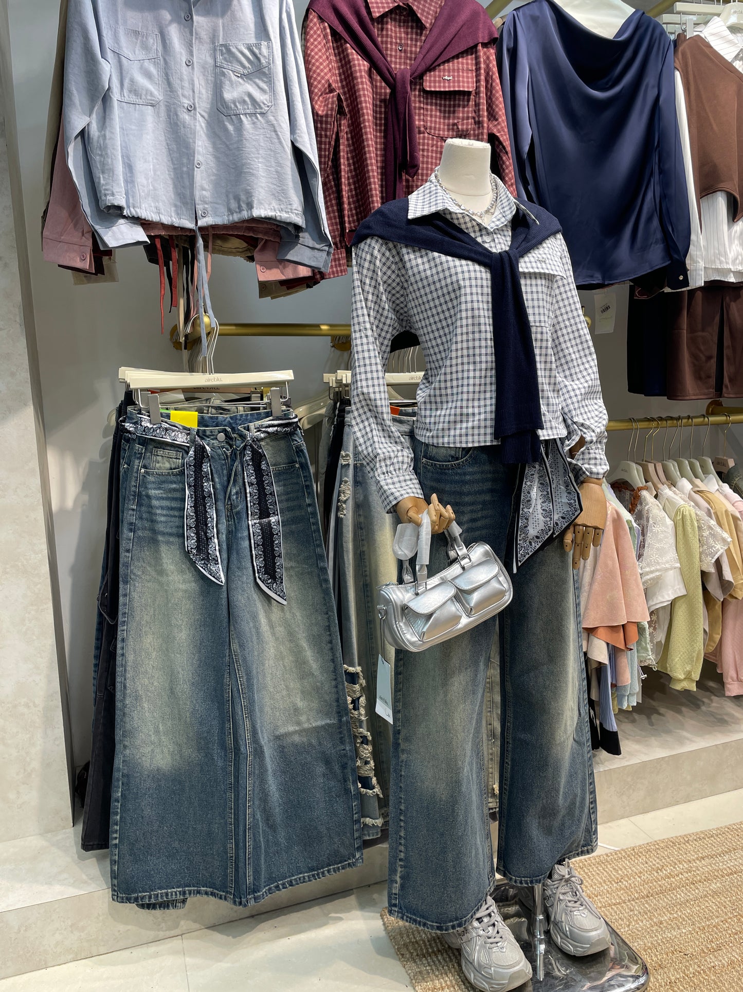 Korean Checkered Layered Shirt