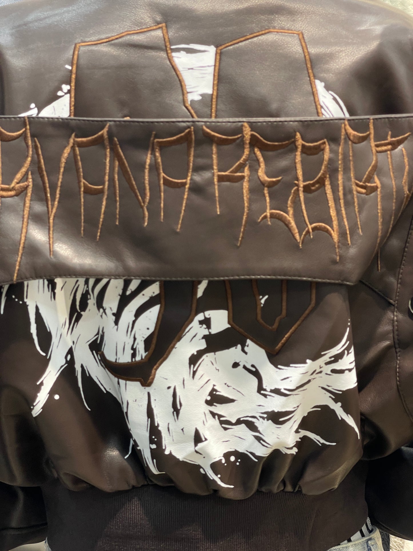 Embroidered Leather Jacket