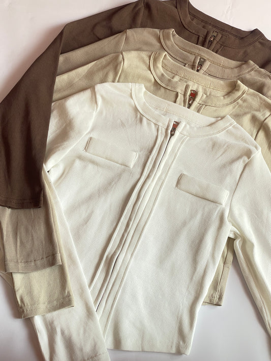 Two Way Zipper Cardigan