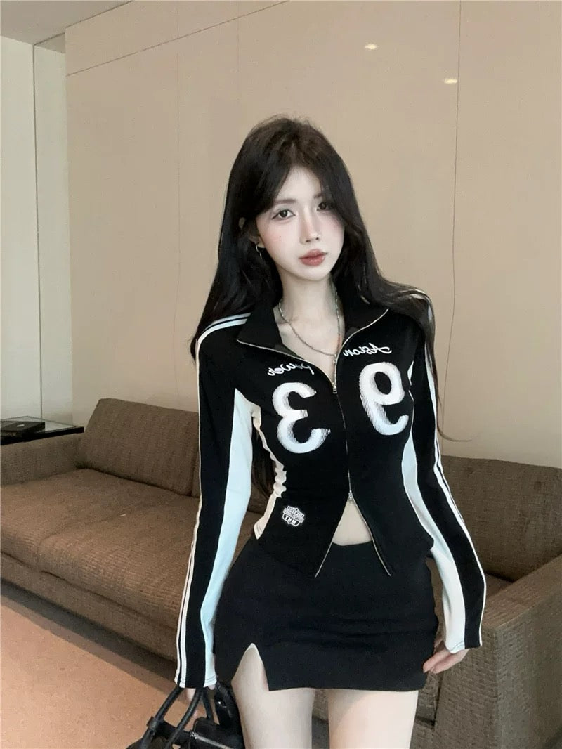 Two-Way Zipper Jacket Top