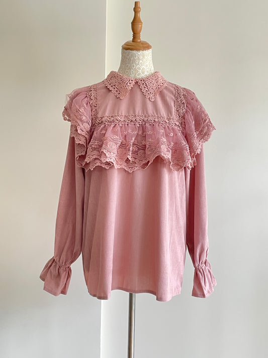 Coral Lace Blouse