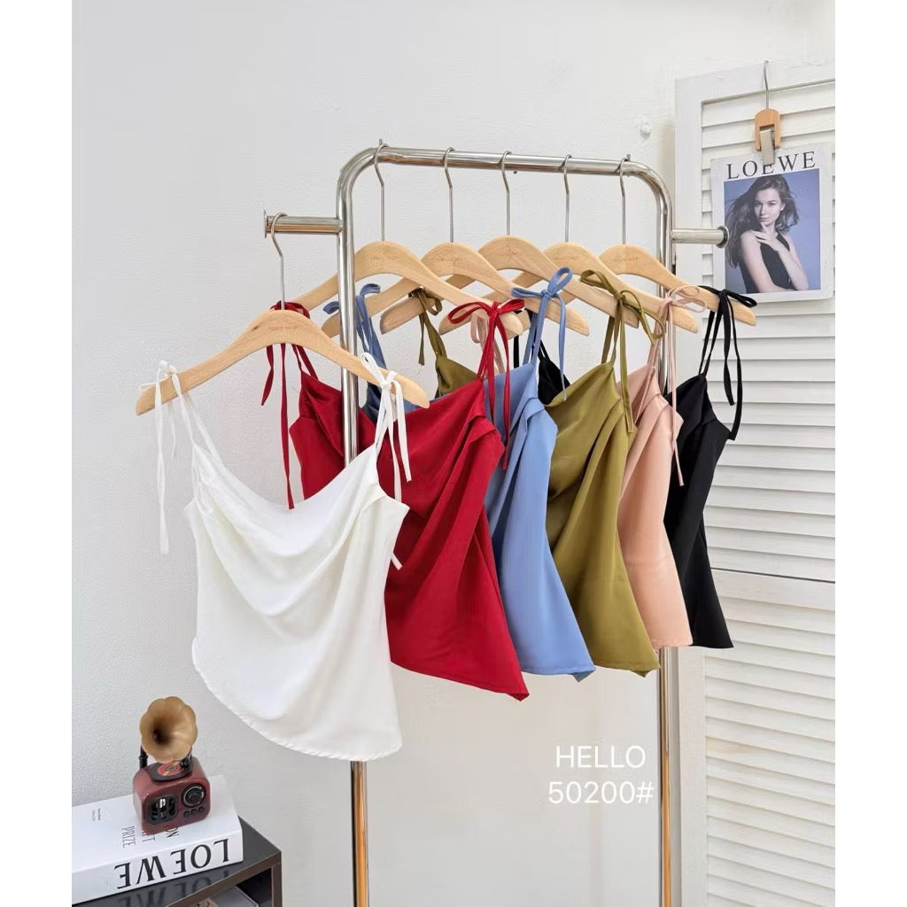 Cowl Neck Satin Top