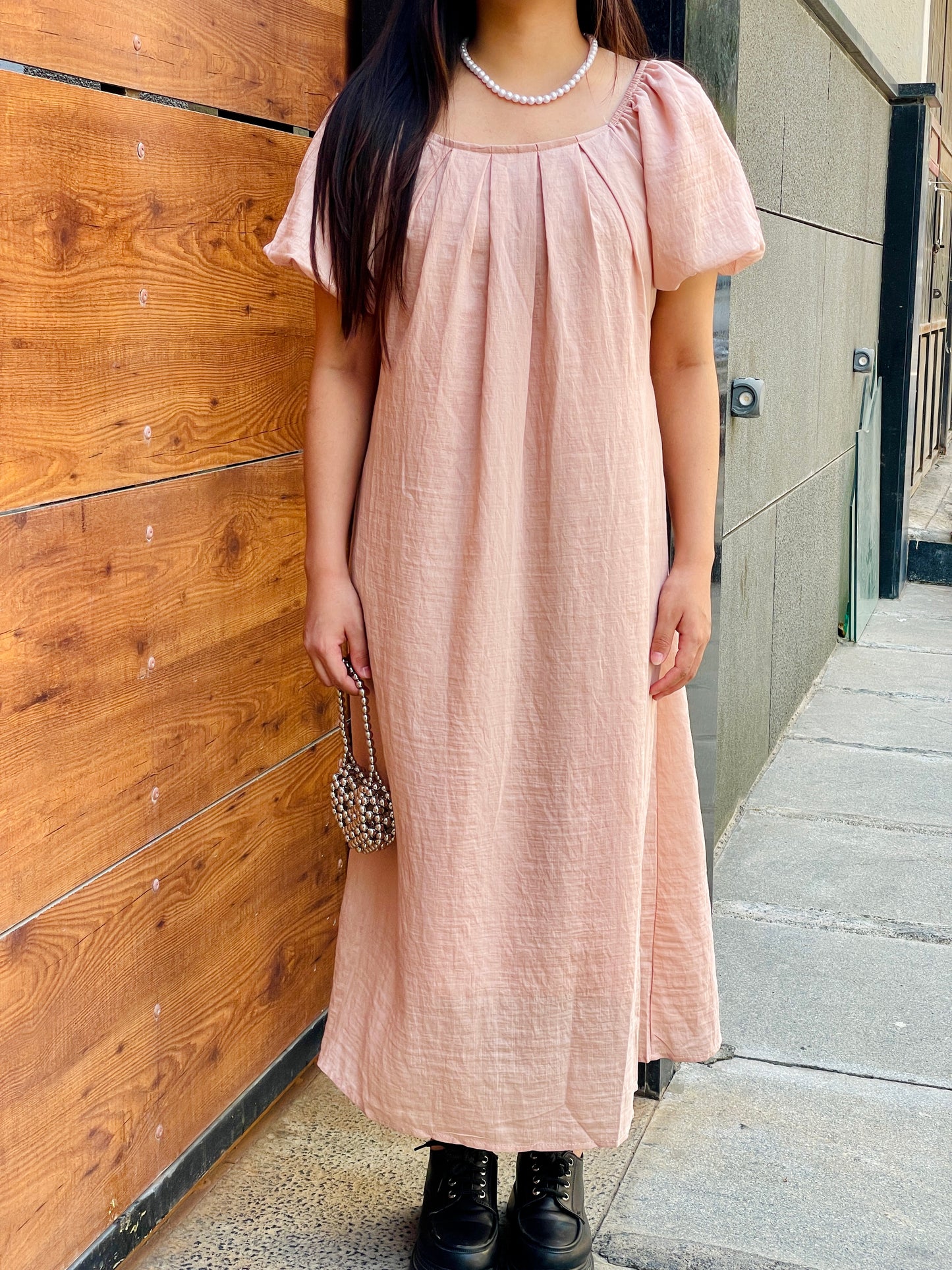 Relaxed Puff sleeved Maxi Dress