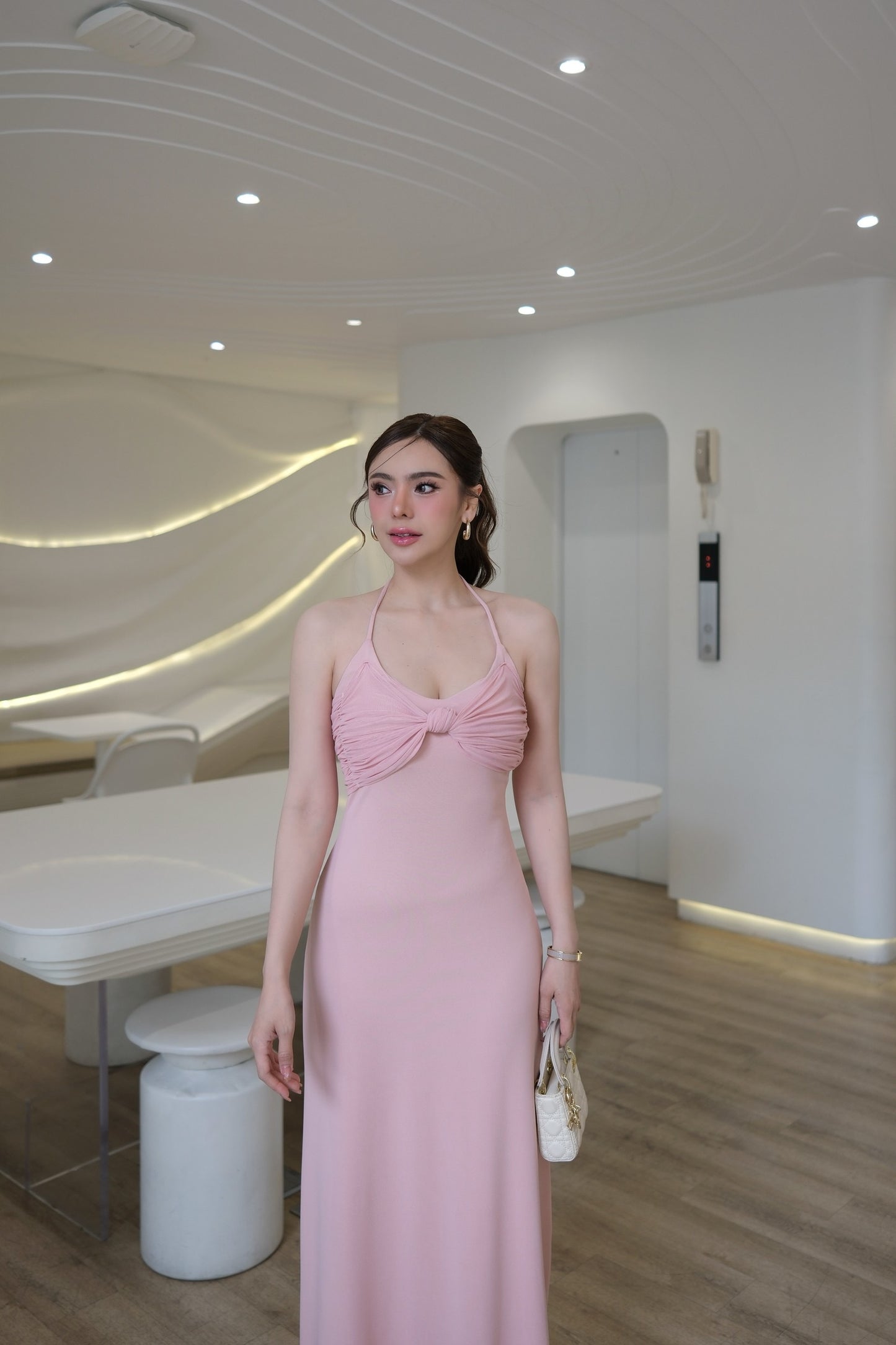 Blush Off-Shoulder Bodycon Dress
