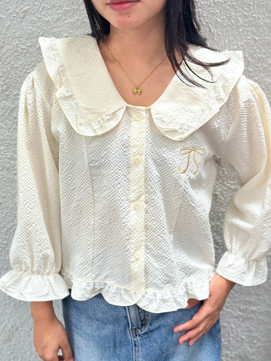 Collared Lace Top
