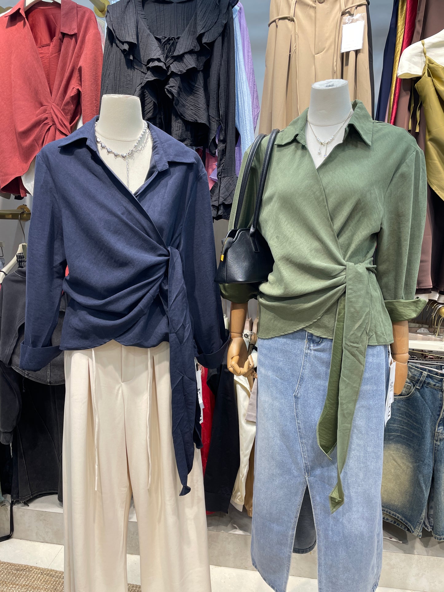 Midnight Drape Tie Shirt